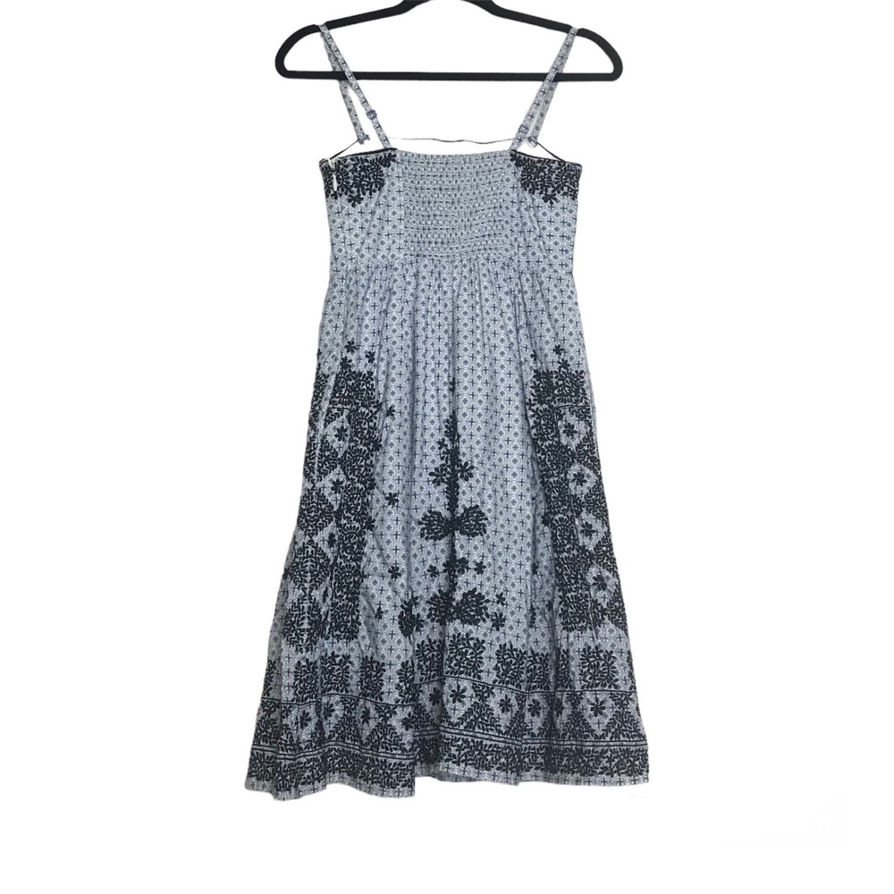 Moulinette Soeurs Coquette Blue Floral Embroidered Fit & Flare Dress Size 0 Boho - Picture 6 of 16